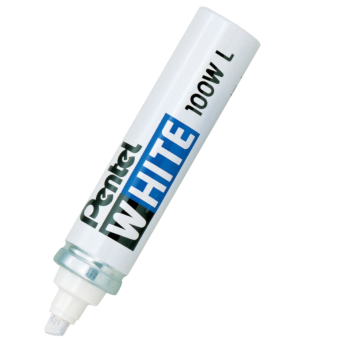 Oil Marker 100WL - Pentel - white, chisel tip, 6,5 mm
