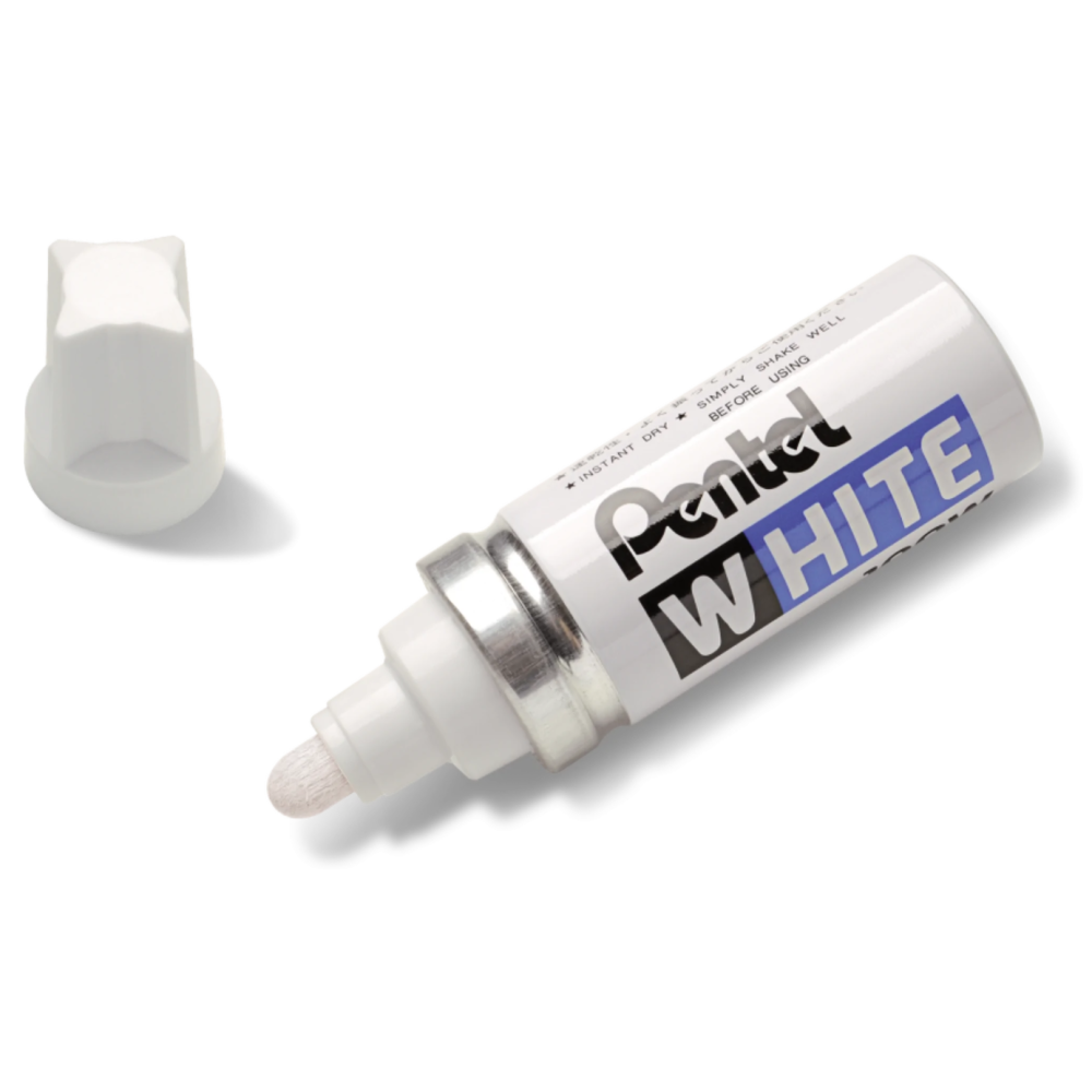Oil Marker 100W - Pentel - white, short, 5,5 mm