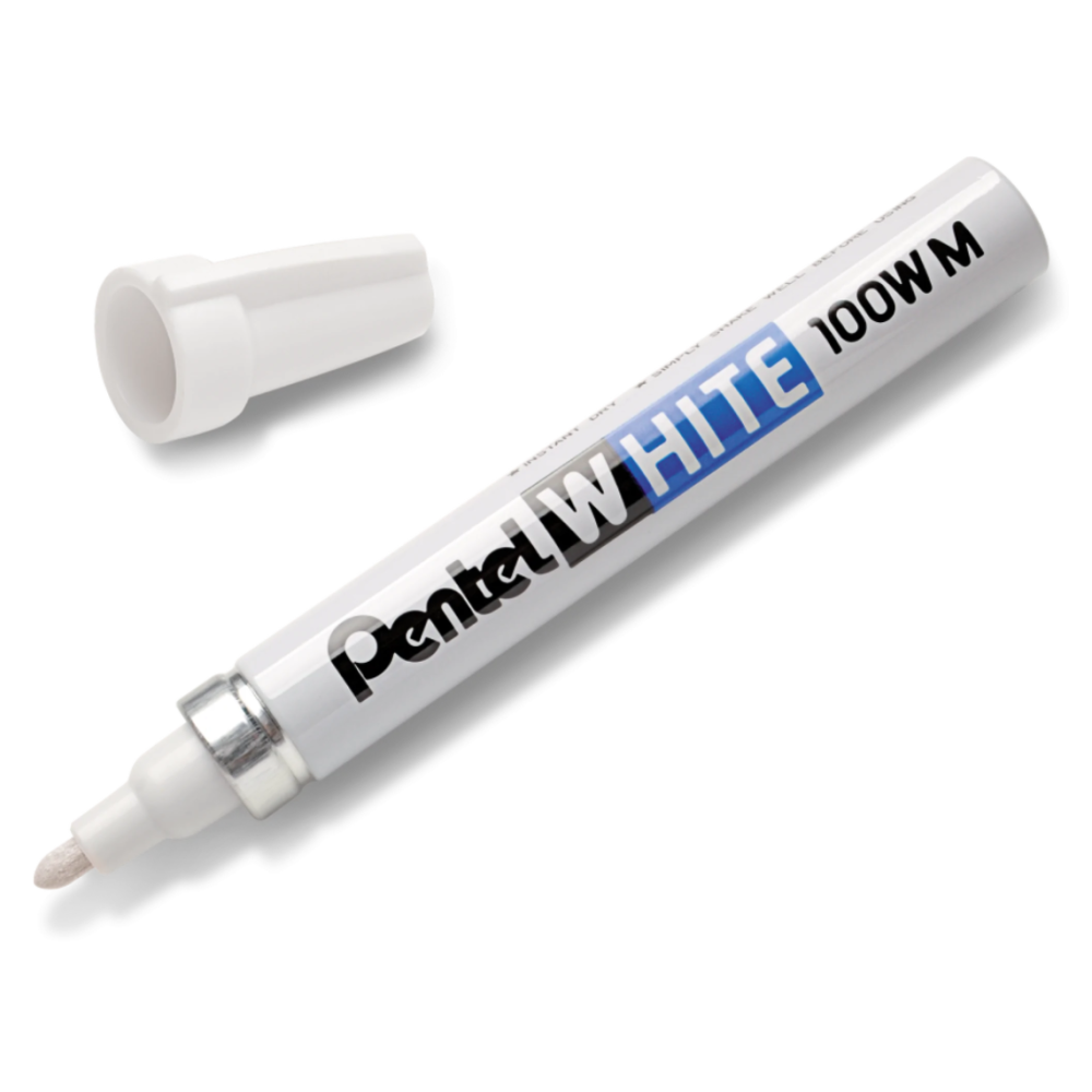 Oil Marker 100WM - Pentel - white, medium tip, 3,9 mm