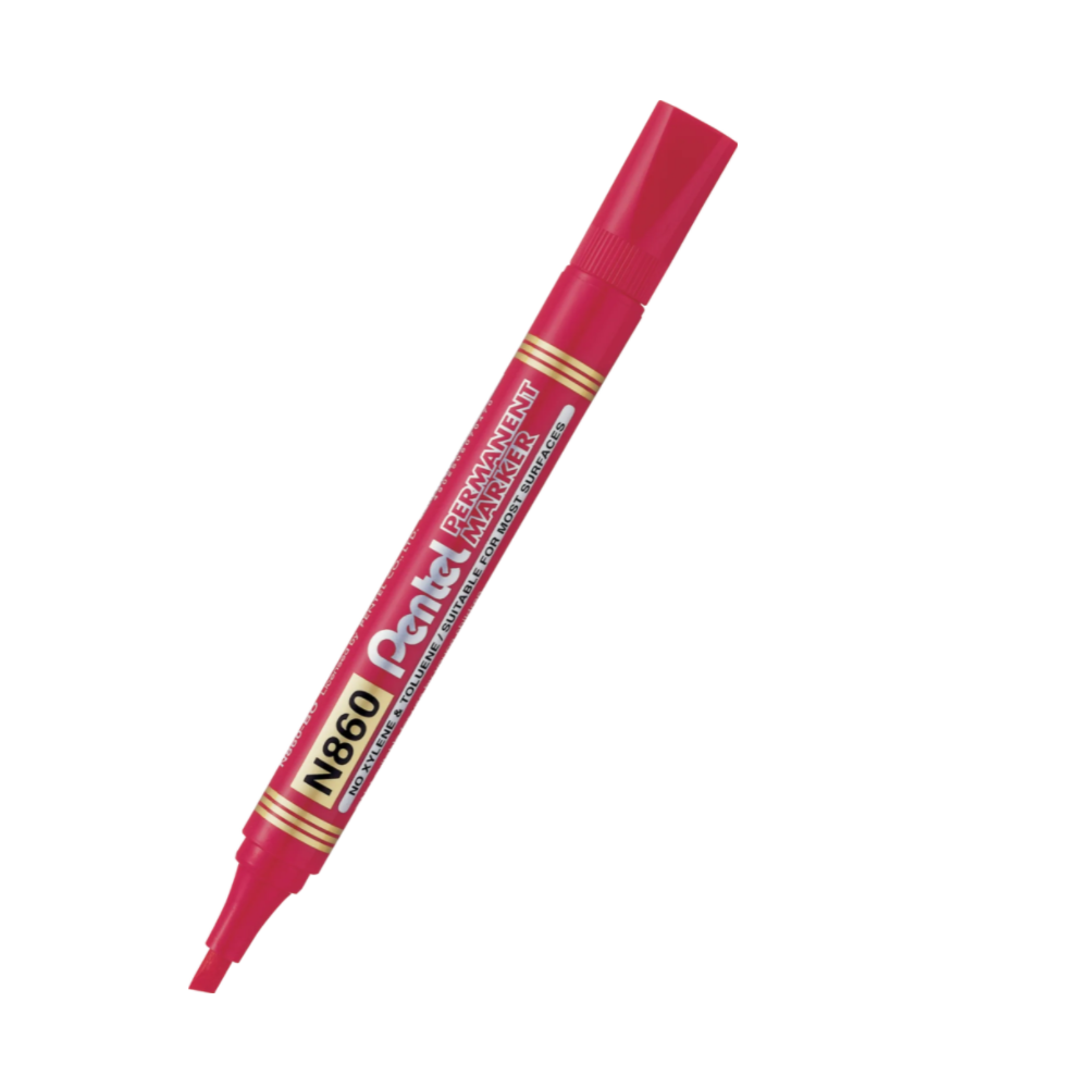 Permanent marker N860 - Pentel - red, 4,5 mm