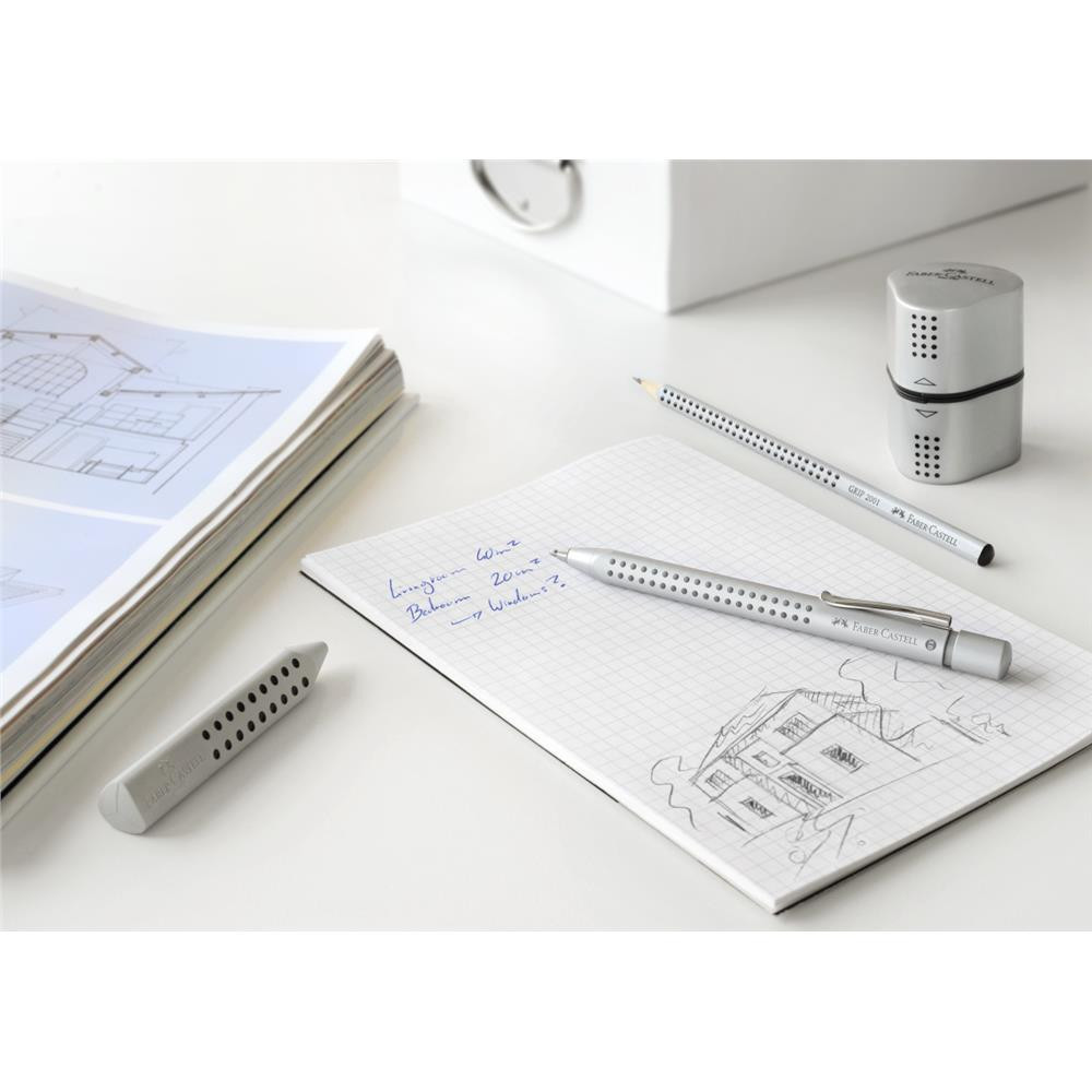 Gumka do ścierania Grip 2001 - Faber-Castell - szara
