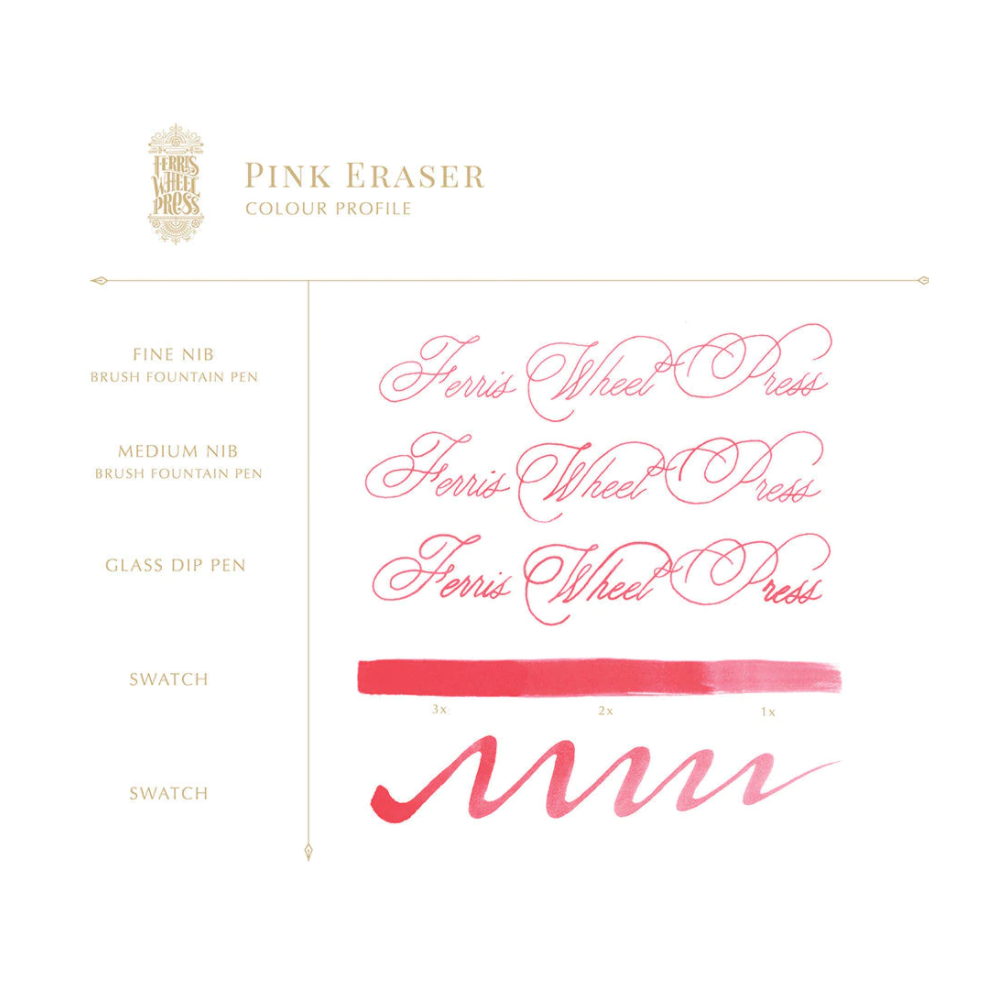 Atrament - Ferris Wheel Press - Pink Eraser, 38 ml