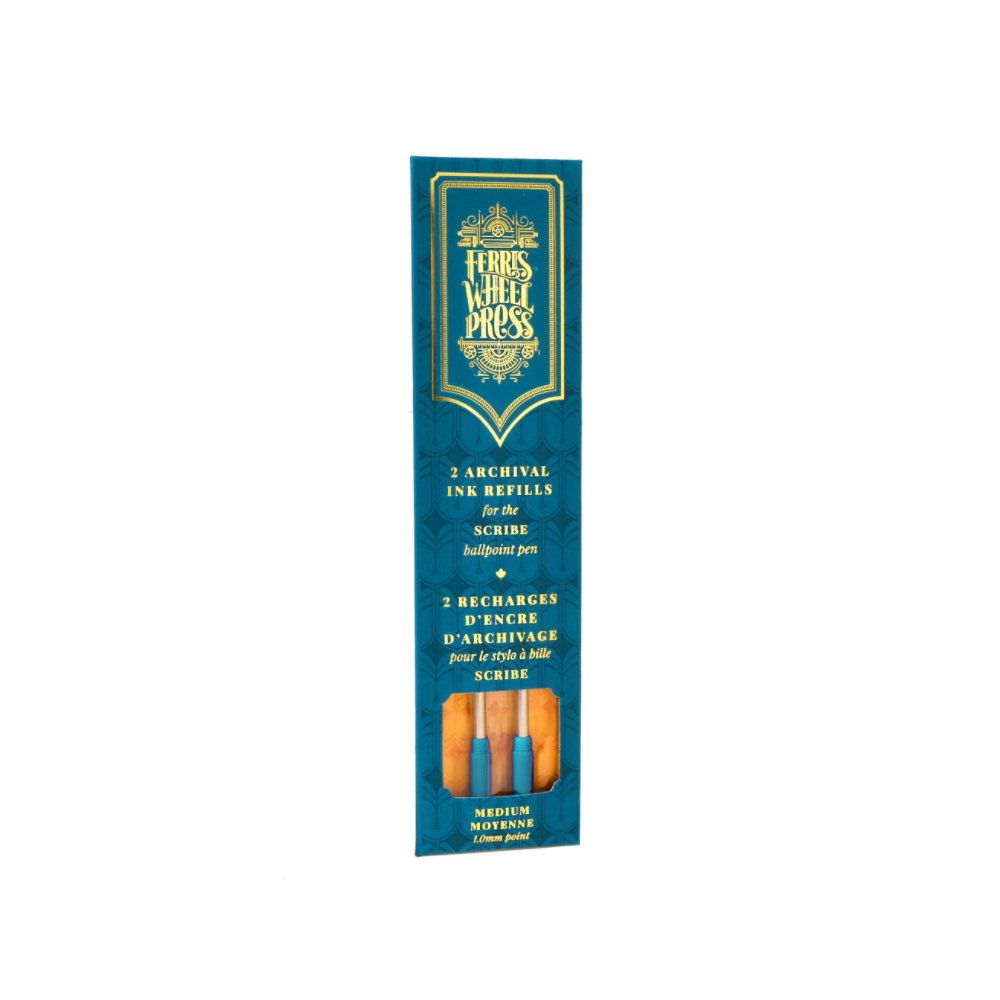 Wkłady do długopisów The Scribe - Ferris Wheel Press - Telltale Teal, 2 szt.