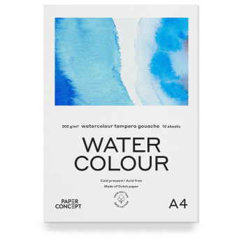 100% Cotton paper pad - PaperConcept - A4 300 g 10 sheets