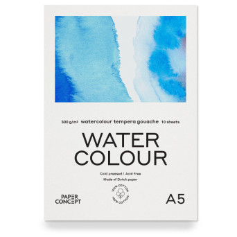 Blok do akwareli 100% Cotton - PaperConcept - A5 300 g 10 ark.