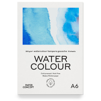 100% Cotton paper pad - PaperConcept - A6 300 g 10 sheets