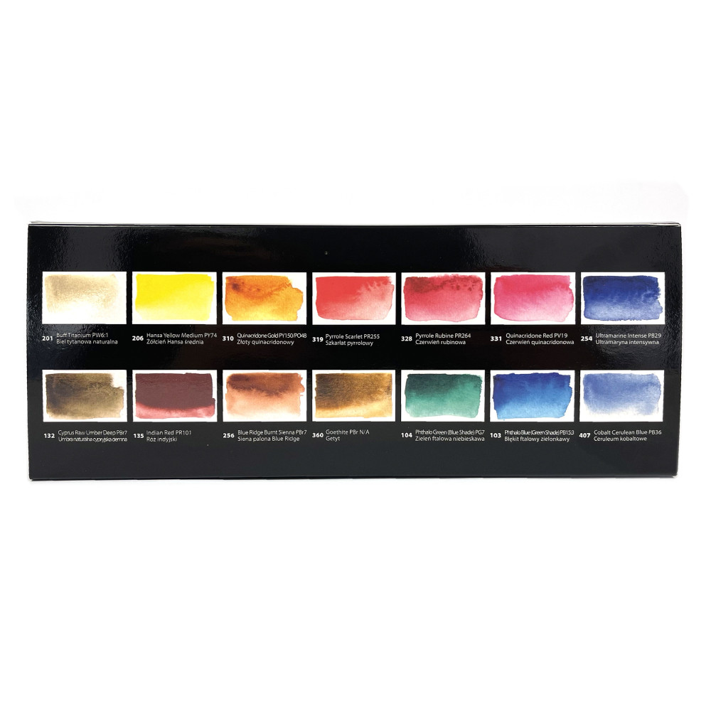 Set of Aquarius Mixing watercolor paints - Roman Szmal - 14 colors