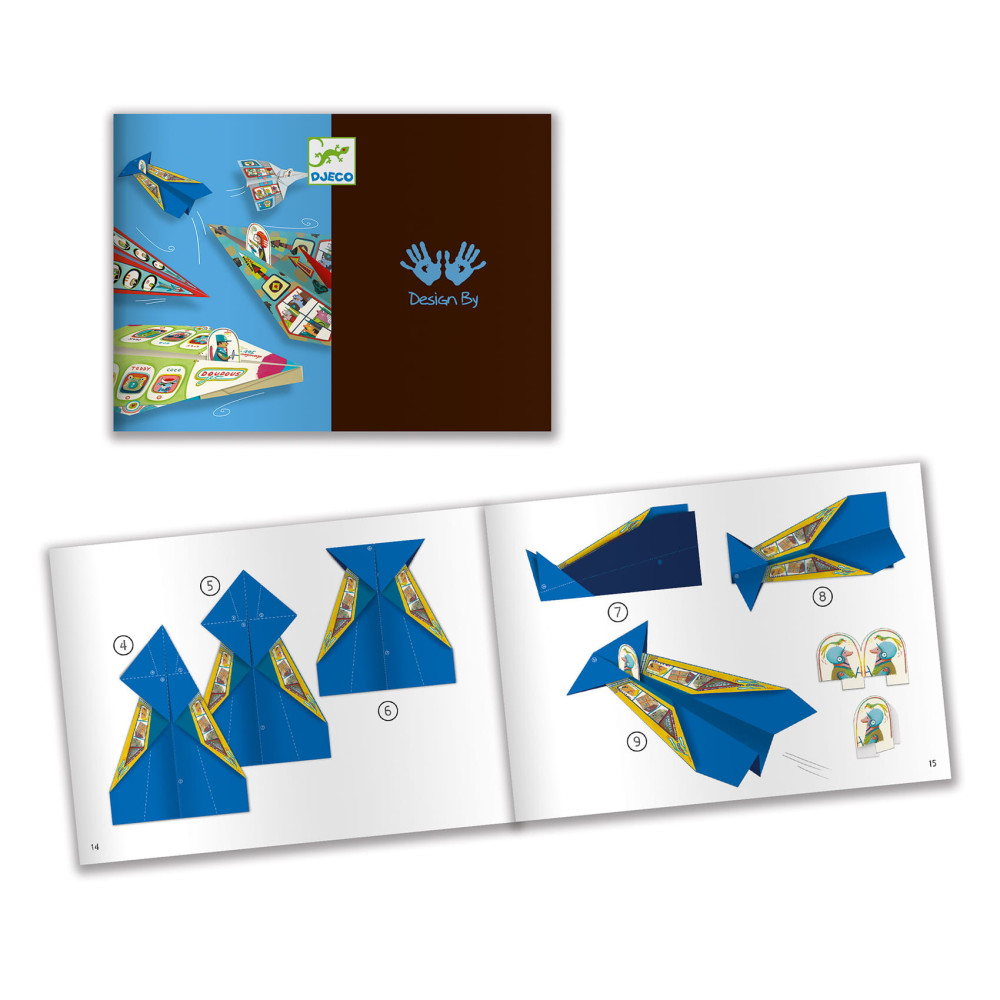 Set for origami - Djeco - Planes, 20 pcs.