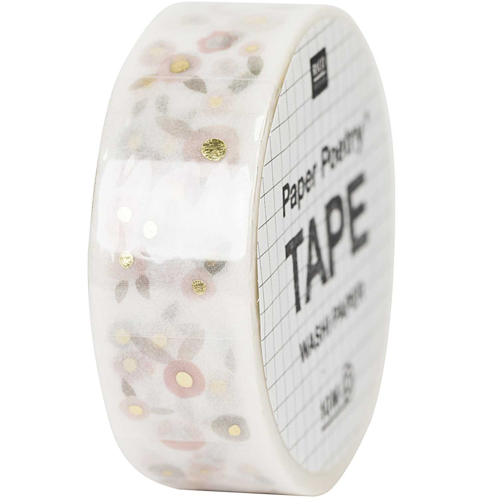 Taśma washi, Kwiaty - Paper Poetry - 15 mm x 10 m