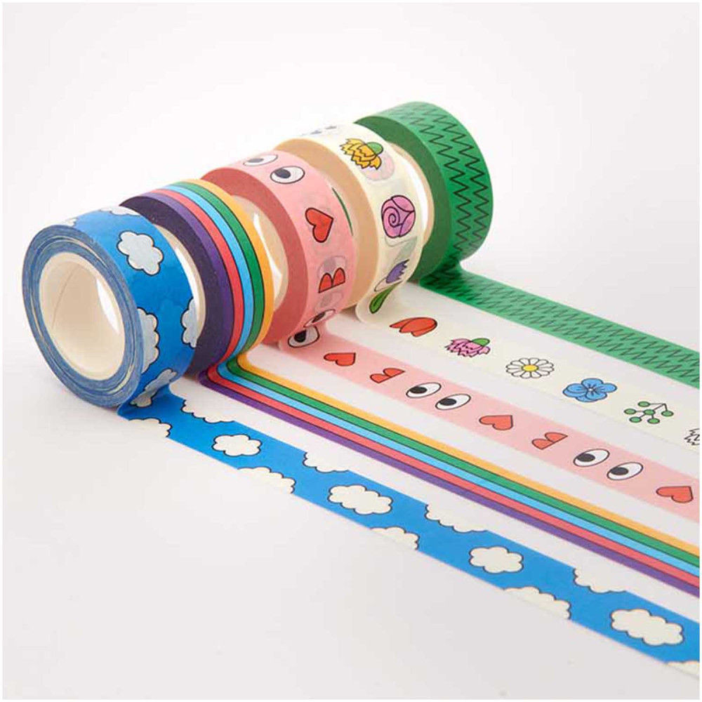 Zestaw taśm washi - Paper Poetry - Eye Candy, 15 mm x 10 m, 5 szt.