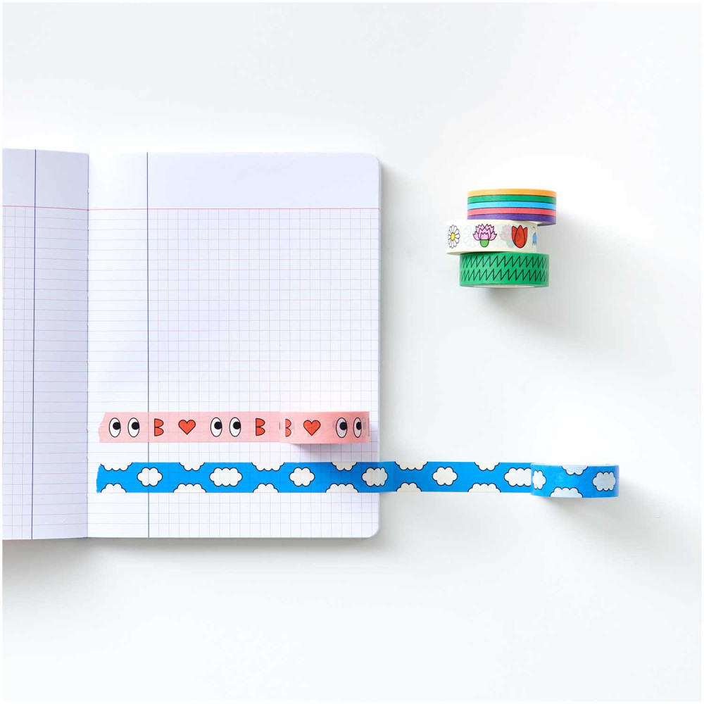 Zestaw taśm washi - Paper Poetry - Eye Candy, 15 mm x 10 m, 5 szt.
