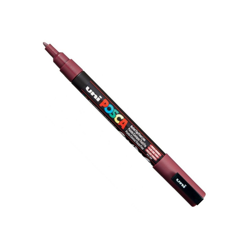 Marker Posca PC-3M - Uni - czerwony, red wine