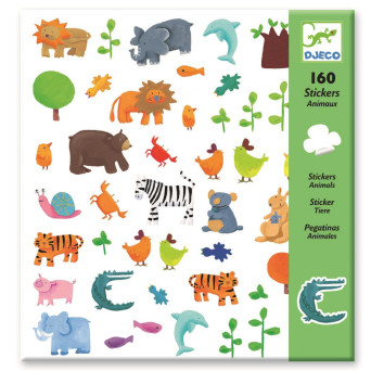 Set of stickers Animals - Djeco - 160 pcs.
