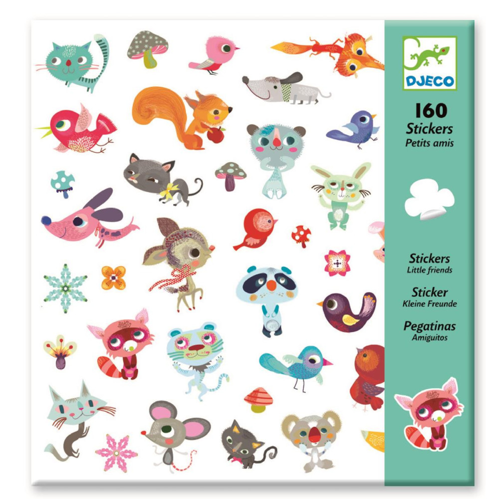 Set of stickers Little Animals - Djeco - 160 pcs.