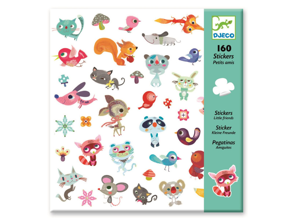 Set of stickers Little Animals - Djeco - 160 pcs.