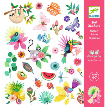 Set of stickers Paradise - Djeco - 160 pcs.