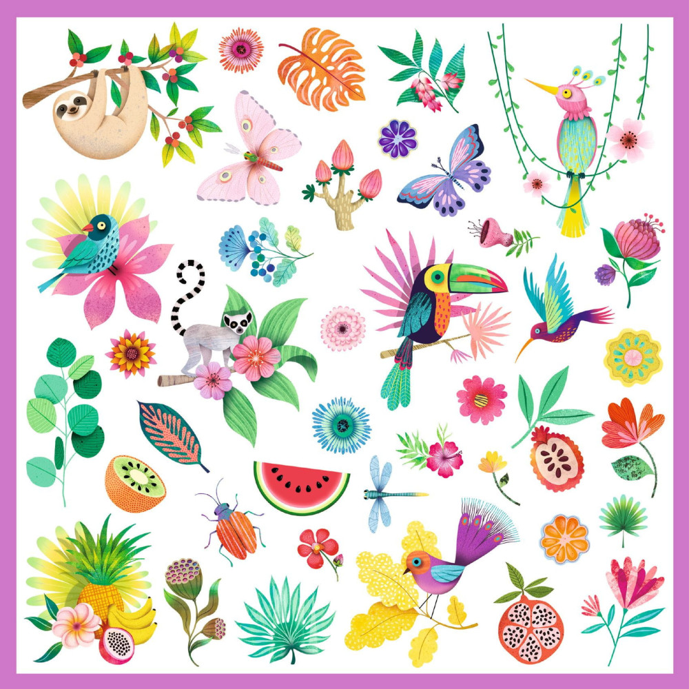 Set of stickers Paradise - Djeco - 160 pcs.
