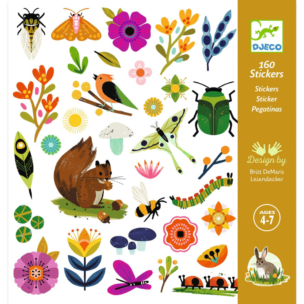 Set of stickers Garden - Djeco - 160 pcs.