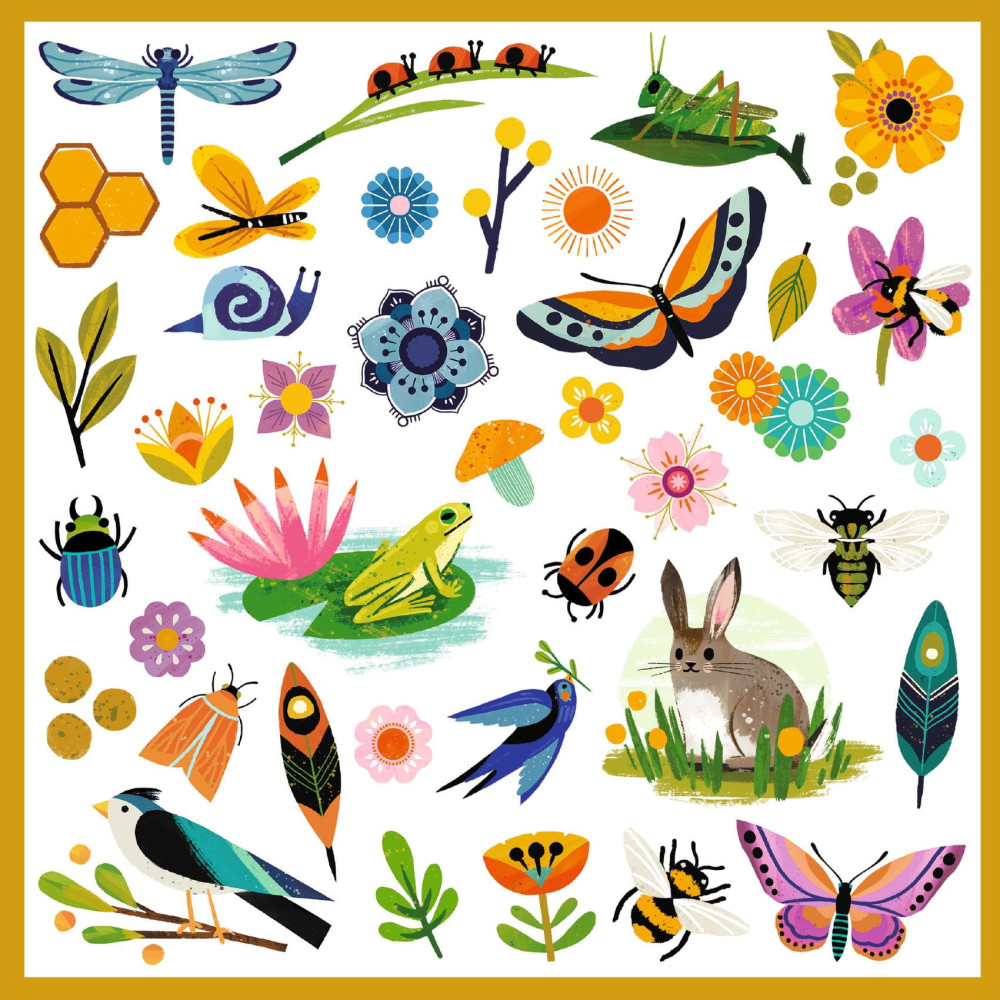 Set of stickers Garden - Djeco - 160 pcs.