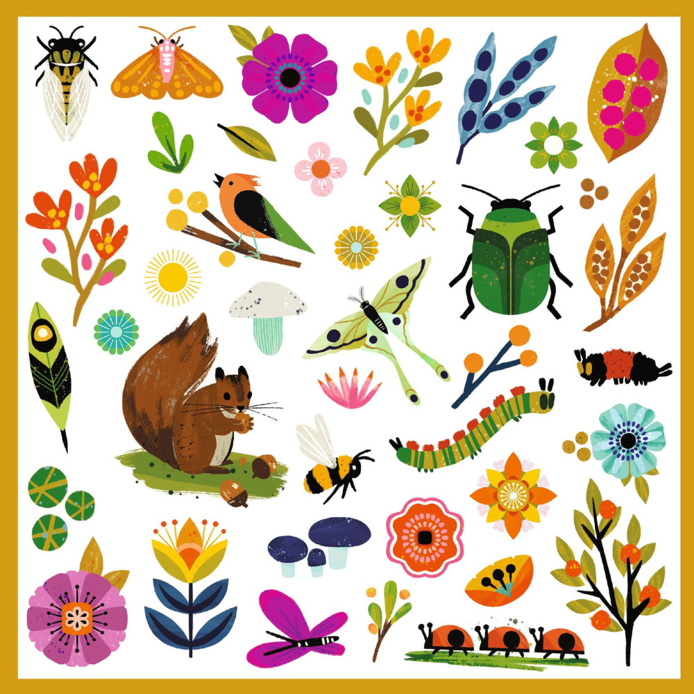 Set of stickers Garden - Djeco - 160 pcs.