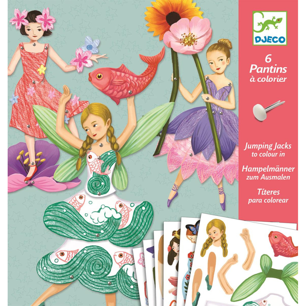 Set of movable characters Fairies - Djeco - 3 pcs.
