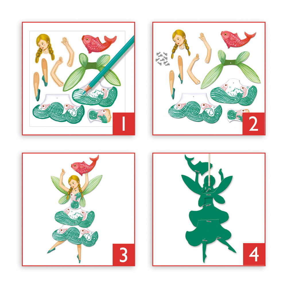 Set of movable characters Fairies - Djeco - 3 pcs.
