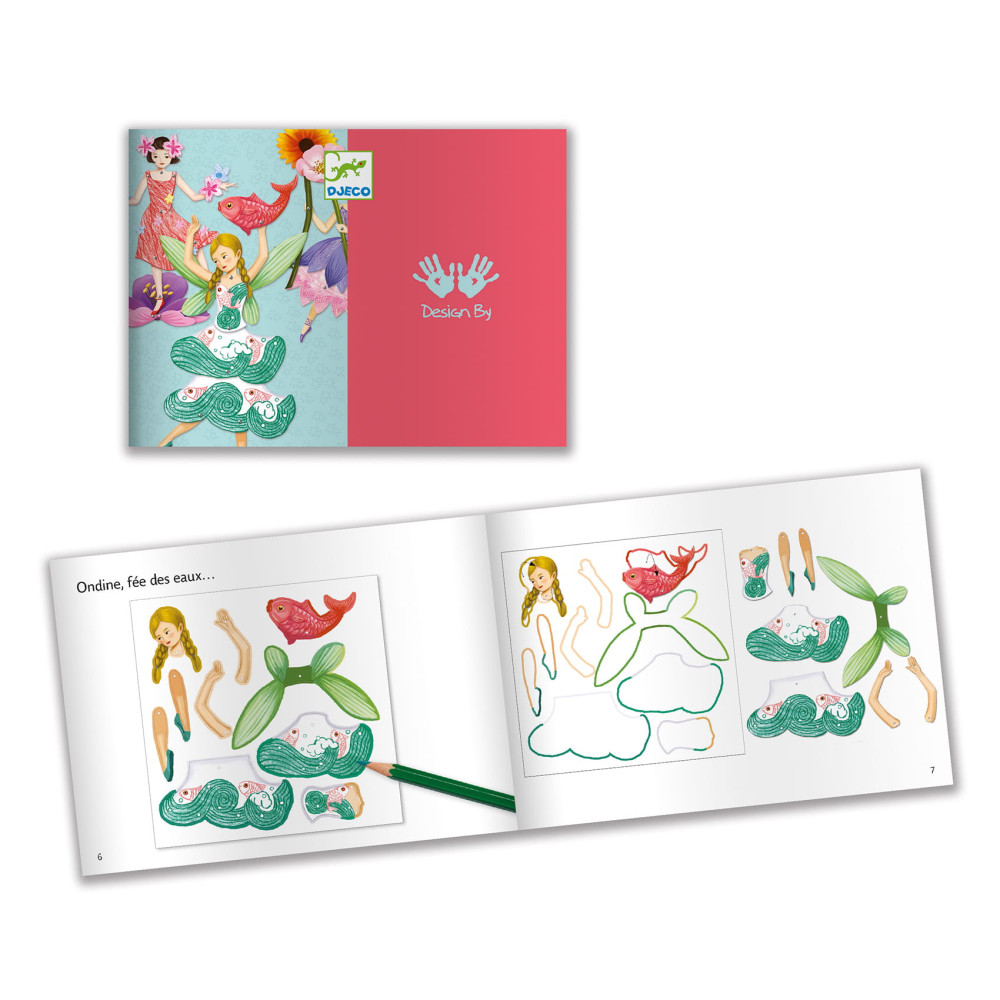 Set of movable characters Fairies - Djeco - 3 pcs.