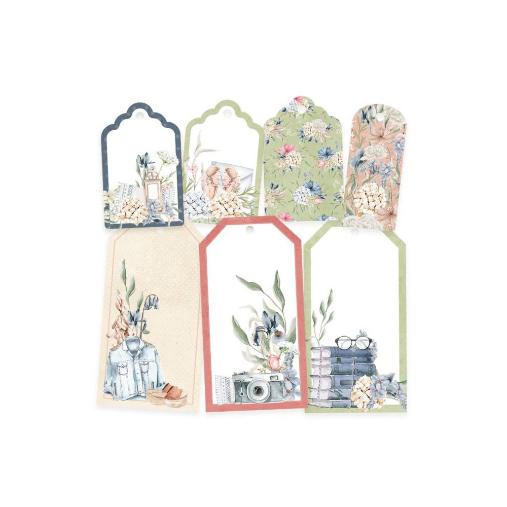Decorative tag set - Piątek Trzynastego - Lady's Diary 03, 7 pcs
