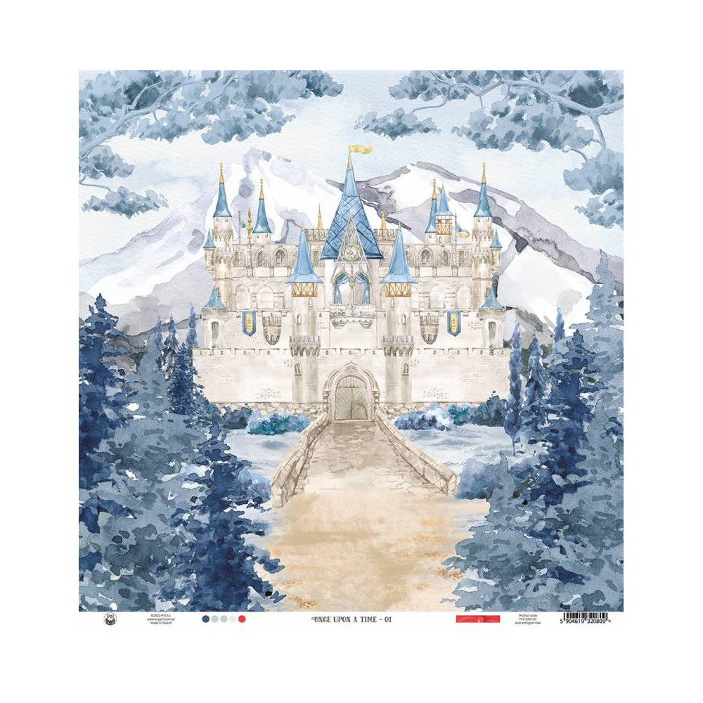 Papier do scrapbookingu 30,5 x 30,5 cm - Piątek Trzynastego - Once upon a time 01
