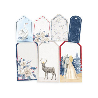 Decorative tag set - Piątek Trzynastego - Once upon a time 03, 7 pcs.