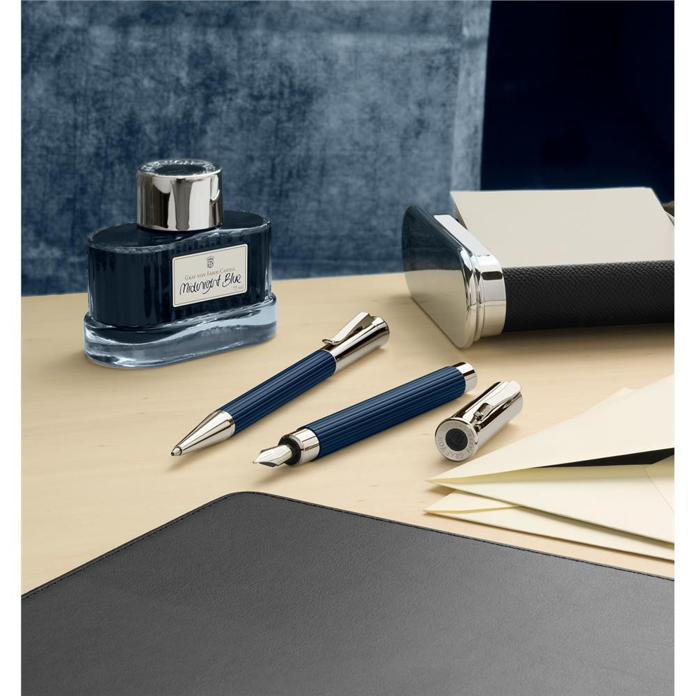 Atrament permanentny - Graf Von Faber-Castell - Midnight Blue, 75 ml