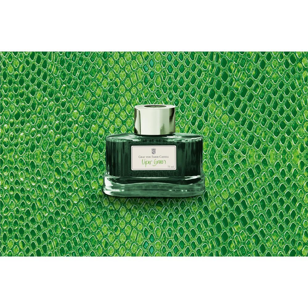 Atrament permanentny - Graf Von Faber-Castell - Viper Green, 75 ml