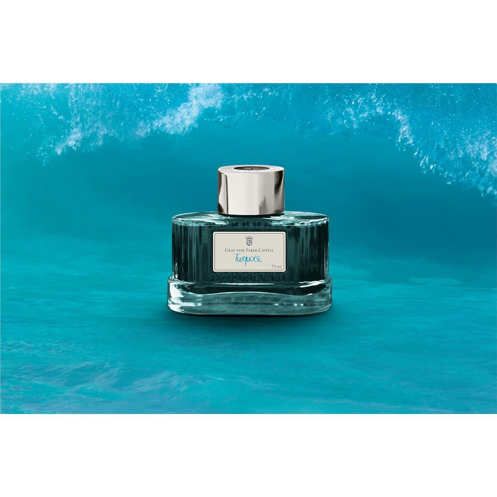 Atrament permanentny - Graf Von Faber-Castell - Turquoise, 75 ml