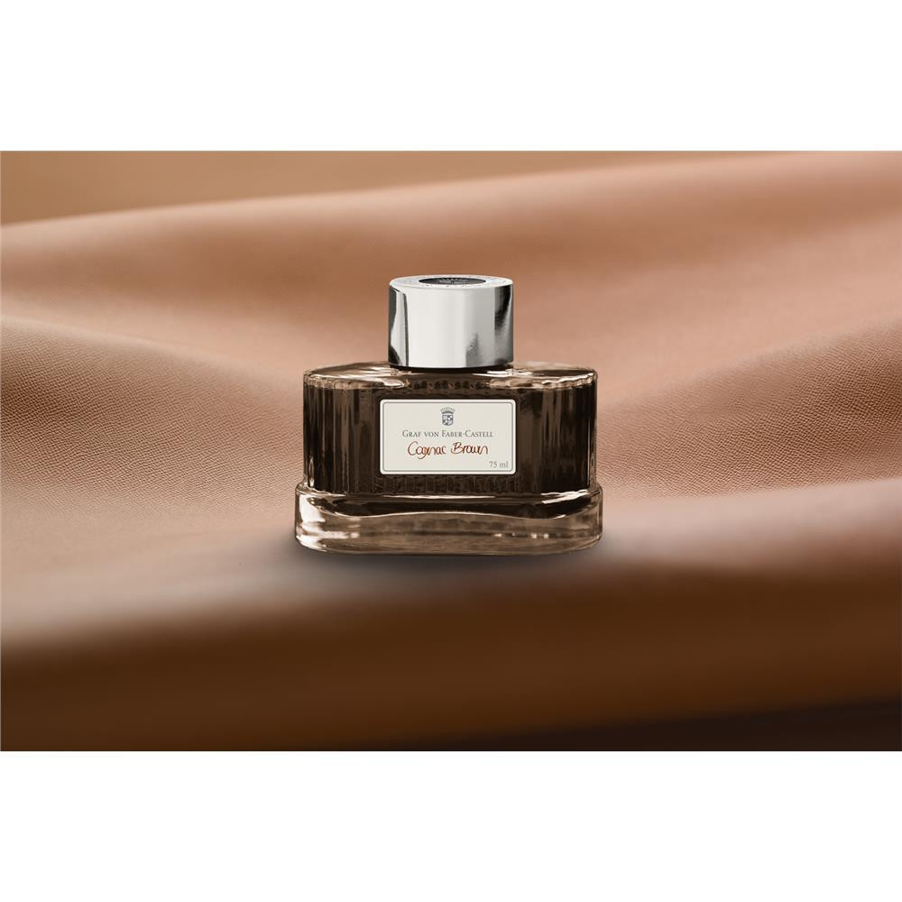 Atrament permanentny - Graf Von Faber-Castell - Cognac Brown, 75 ml