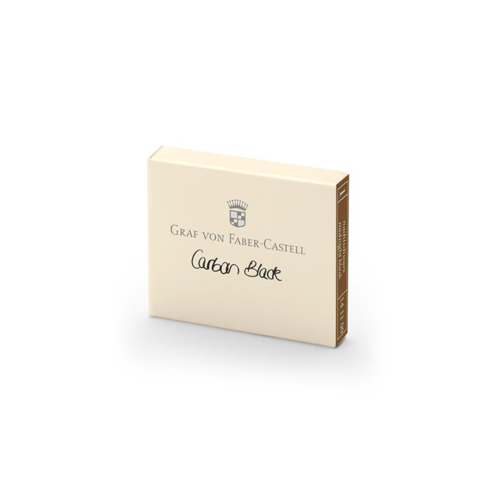 Calligraphy ink cartridges - Graf Von Faber-Castell - Carbon Black, 6 pcs.