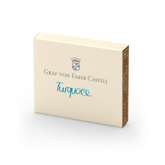 Calligraphy ink cartridges - Graf Von Faber-Castell - Turquoise, 6 pcs.