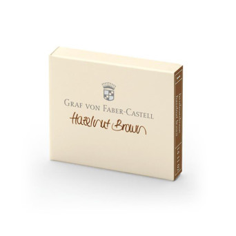 Calligraphy ink cartridges - Graf Von Faber-Castell - Hazelnut Brown, 6 pcs.