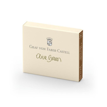 Naboje do piór wiecznych - Graf Von Faber-Castell - Olive Green, 6 szt.
