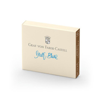 Calligraphy ink cartridges - Graf Von Faber-Castell - Gulf Blue, 6 pcs.