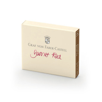Naboje do piór wiecznych - Graf Von Faber-Castell - Garnet Red, 6 szt.