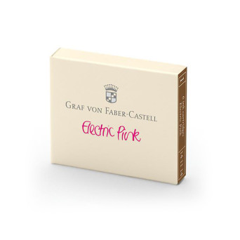 Calligraphy ink cartridges - Graf Von Faber-Castell - Electric Pink, 6 pcs.