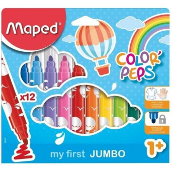 Set of Jumbo Color'Peps pens - Maped - 12 colors