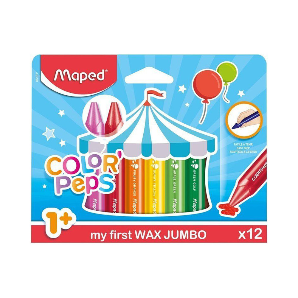 Set of Jumbo Color'Peps wax crayons - Maped - 12 colors