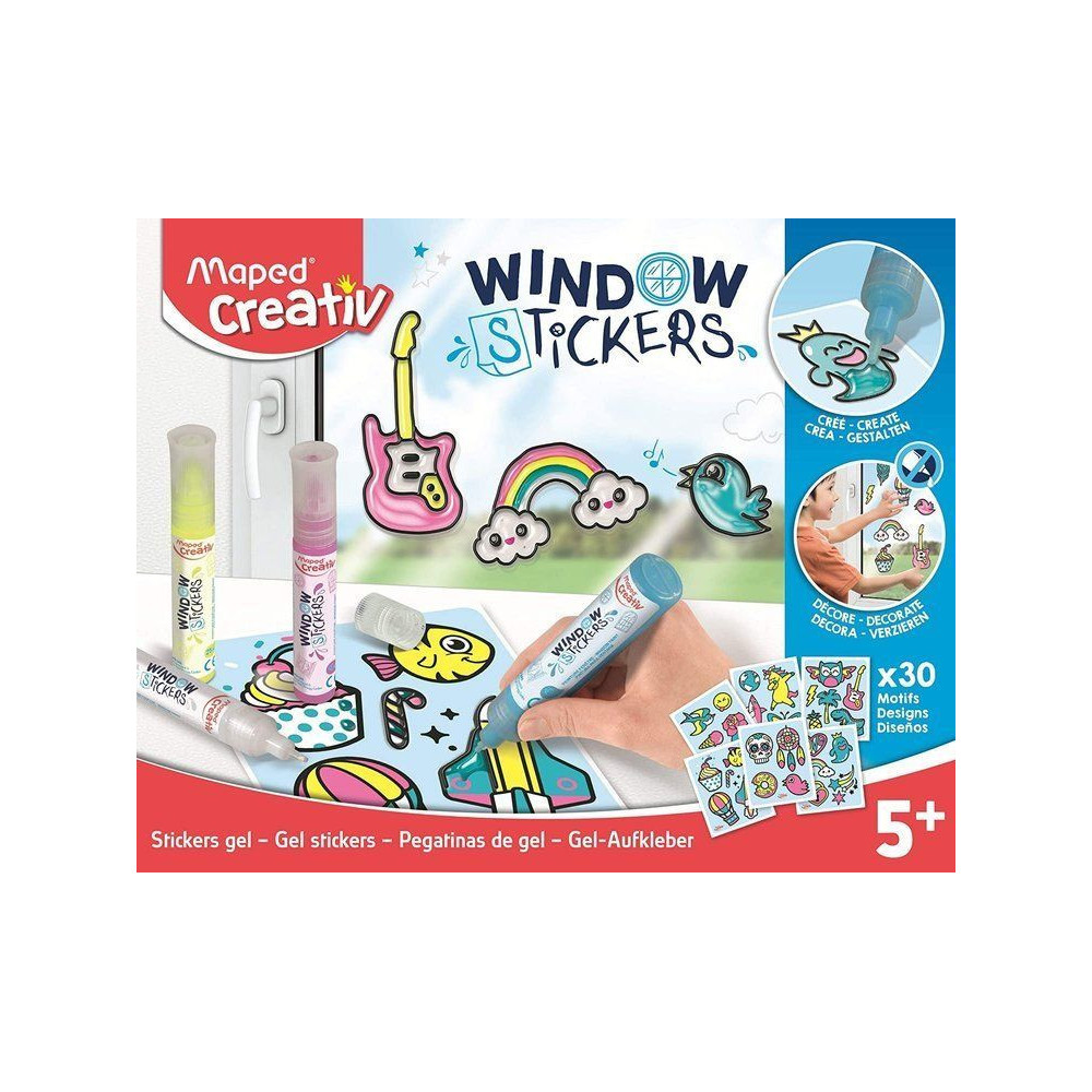 Set of gel paints for Window Stickers - Maped - 5 colors