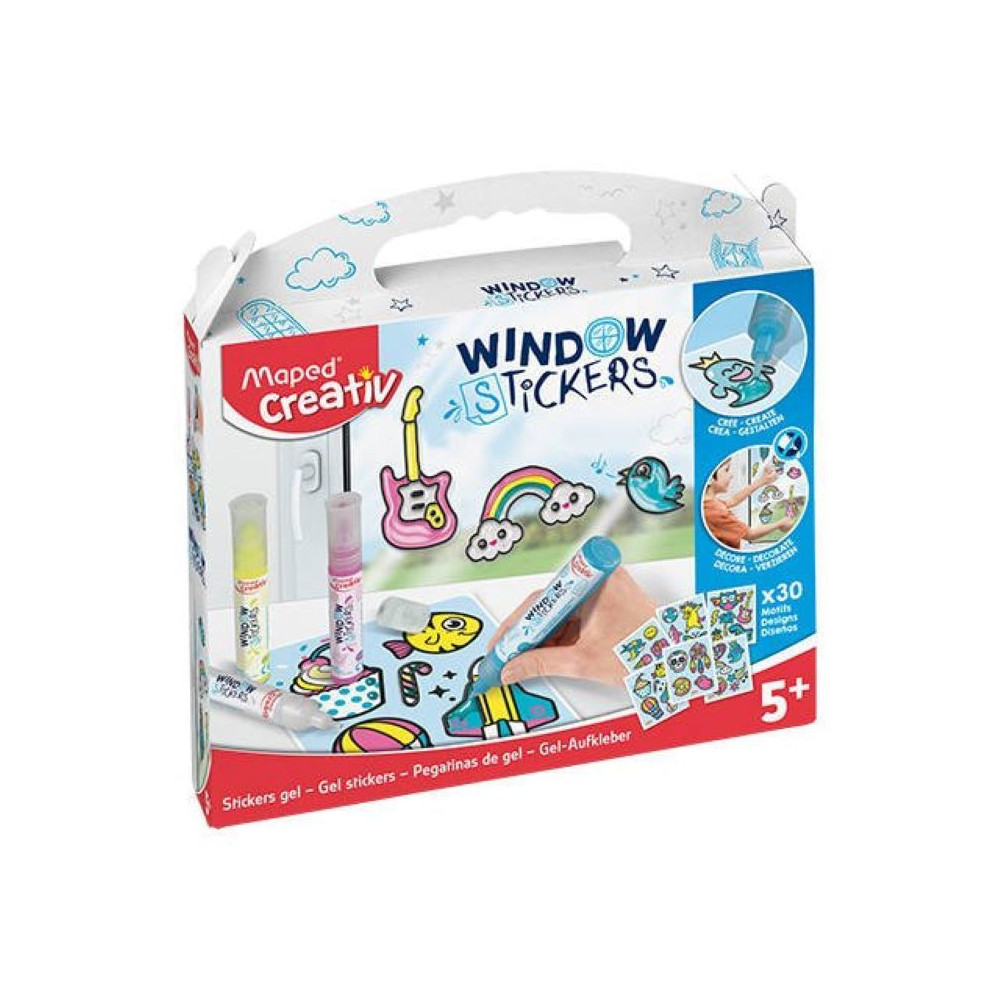 Zestaw farb witrażowych do naklejek Window Stickers - Maped - 5 kolorów