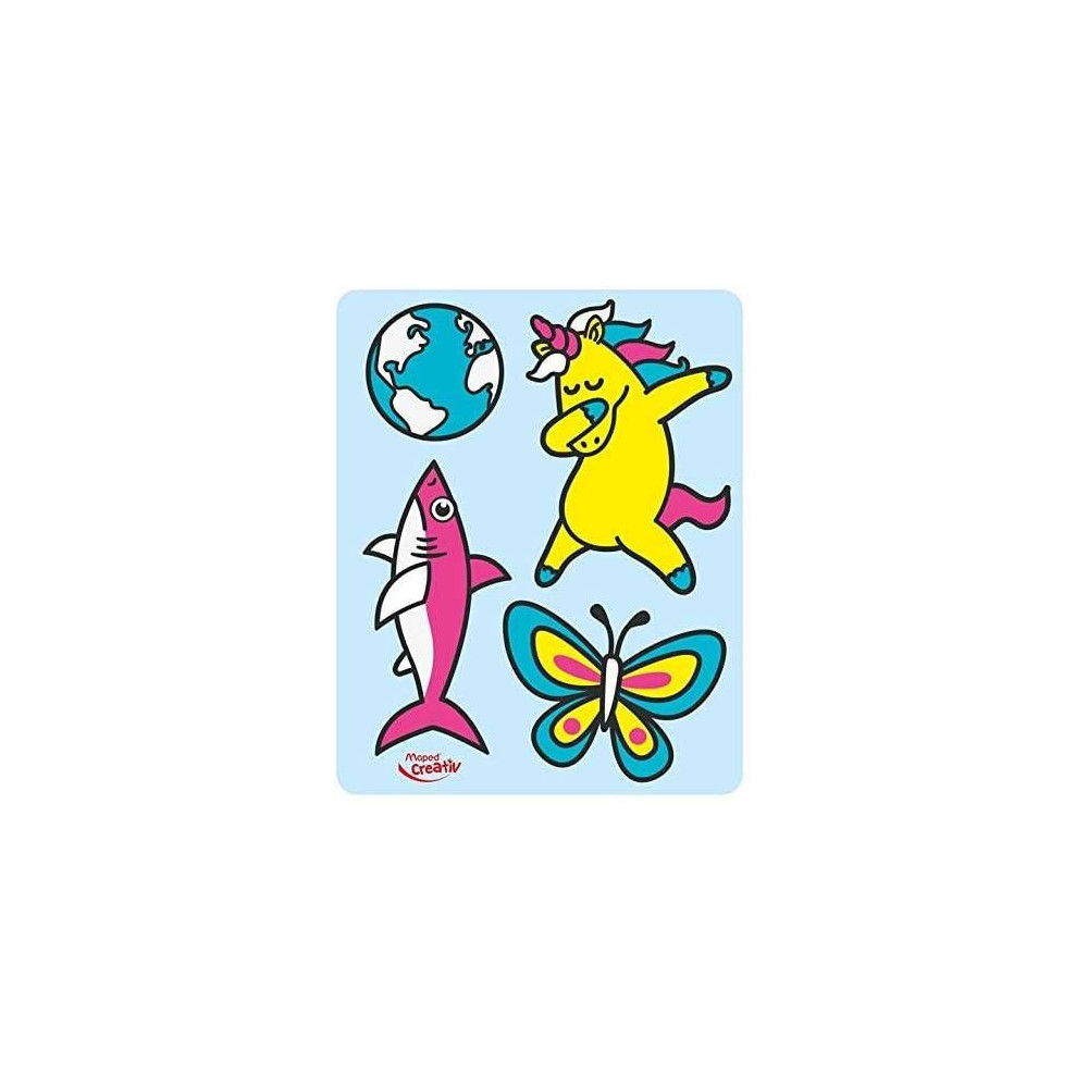 Zestaw farb witrażowych do naklejek Window Stickers - Maped - 5 kolorów