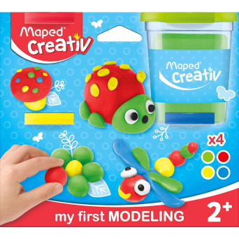 Zestaw masy plastycznej Creativ dla maluchów - Maped - 4 kolory x 120 g