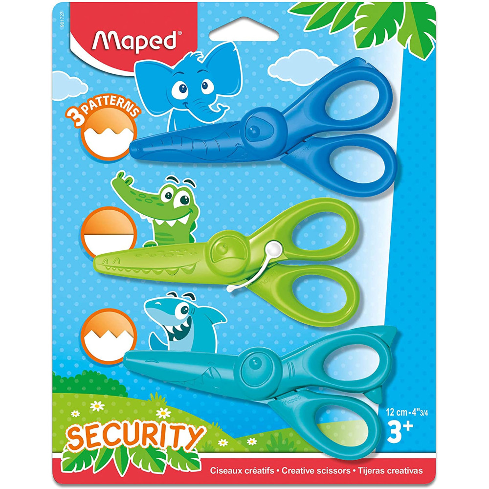 Security creative KidiCraft scissors - Maped - 12 cm, 3 pcs.