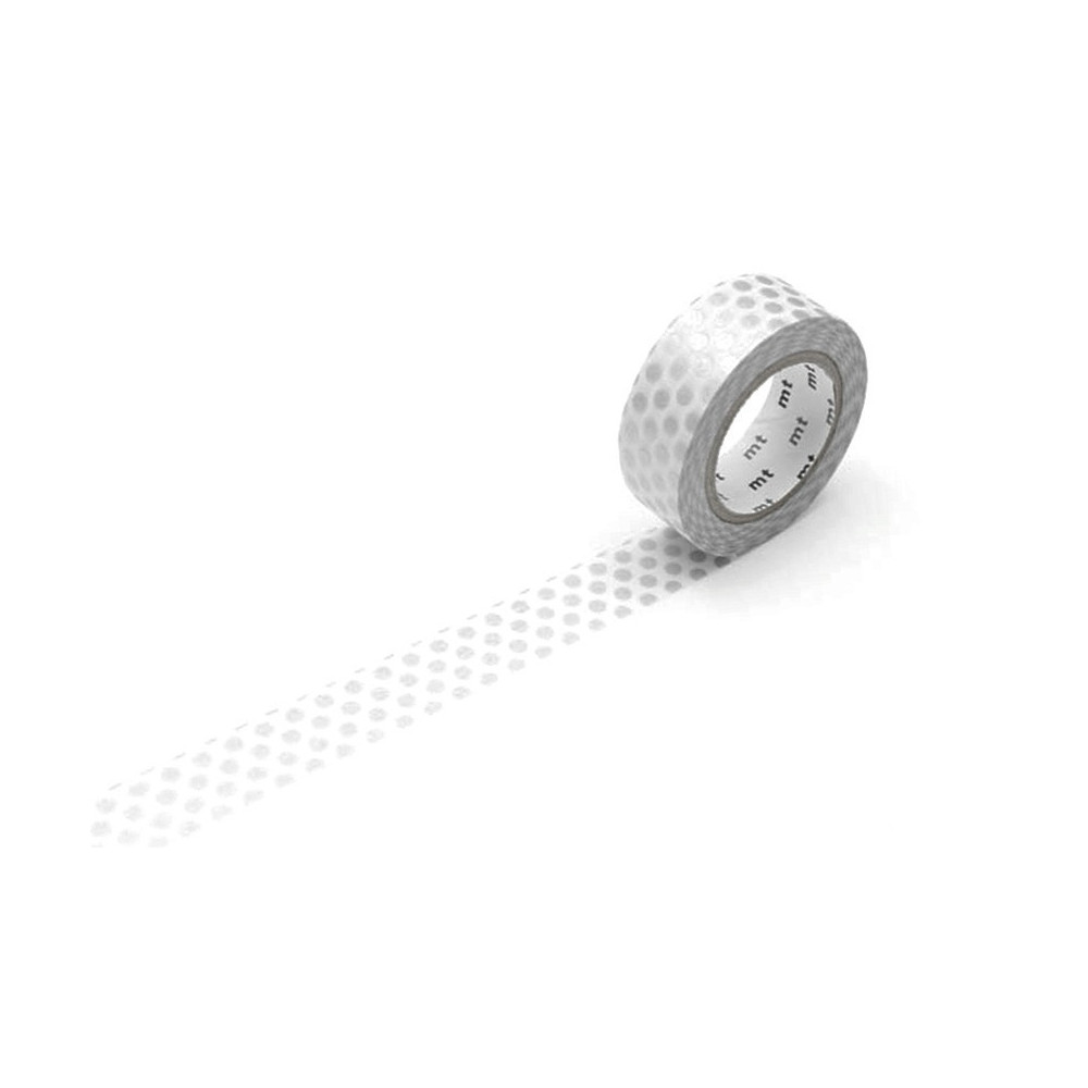 Washi tape - MT Masking Tape - Dot Silver, 7 m