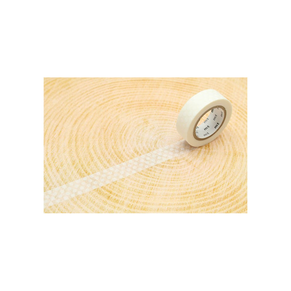 Washi tape - MT Masking Tape - Dot White, 7 m